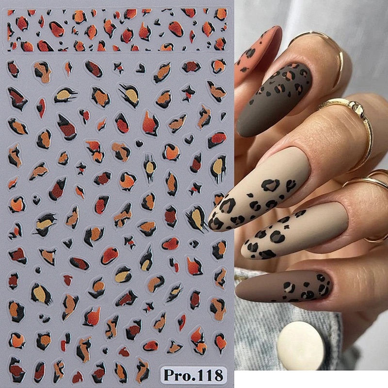 Unique Leopard Print Sweet and Spicy Nail Stickers